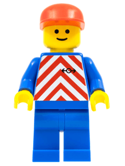 LEGO Red & White Stripes (trn048) minifigure