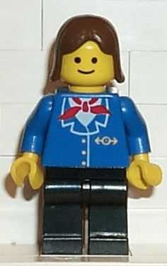 LEGO Railway Employee Brown Female Hair (trn065) minifigure