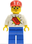 Railway Brickster with Red Brick on Chest