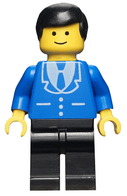 LEGO Suit with 3 Buttons Blue (trn069) Town / City Minifigure