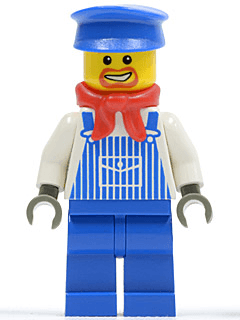 LEGO Engineer Max with Dark Gray Hands (trn076) Trains Minifigure