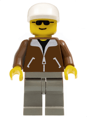 Jacket Brown - Dark Gray Legs, White Cap