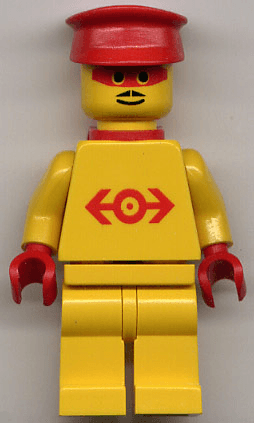 LEGO LEGO Loco Super Station Master with Red Plastic Cape (trn102a) Trains Minifigure