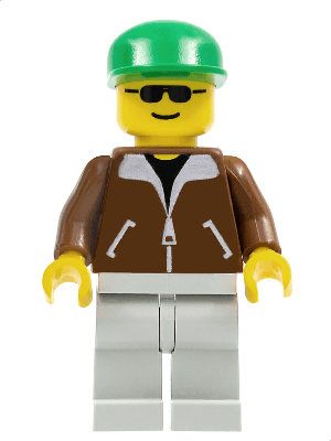 LEGO Jacket Brown (trn107) Town / City Minifigure
