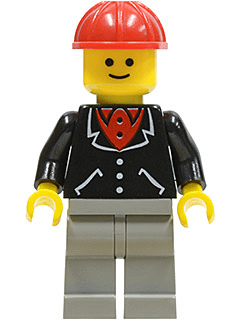LEGO Suit with 3 Buttons Black (trn135) Town / City Minifigure