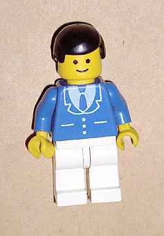 LEGO Suit with 3 Buttons Blue (trn137) Town / City Minifigure
