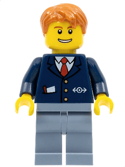 LEGO Train Conductor (trn146) minifigure