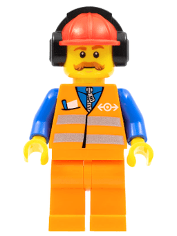 LEGO Orange Vest with Safety Stripes (trn240) minifigure