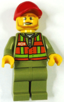 LEGO Train Driver (trn244) minifigure