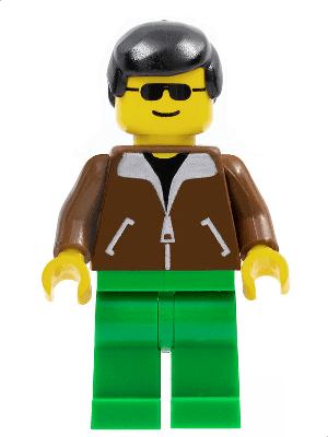 Jacket Brown - Green Legs, Black Male Hair