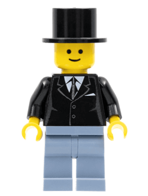 Suit Black, Top Hat, Sand Blue Legs