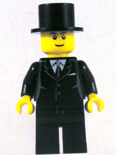 LEGO Suit Black Top Hat (twn133) Town / City Minifigure