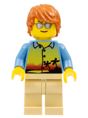 LEGO Dad Sunset and Palm Trees Shirt (twn245) Town / City Minifigure
