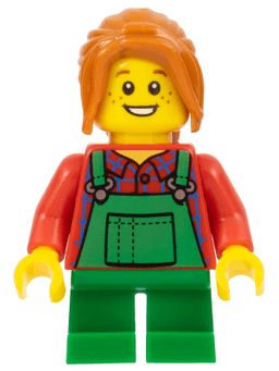 LEGO Light Keeper Girl Green Overalls (twn262) minifigure