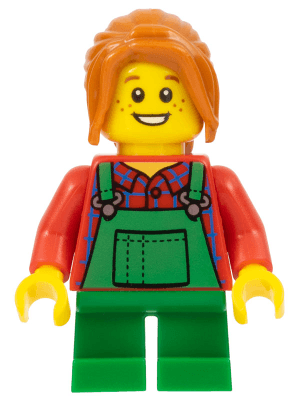 Light Keeper Girl, Green Overalls, Short Legs