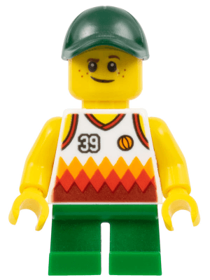 Boy, Jersey with #39, Green Short Legs, Dark Green Cap