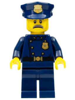 LEGO Police Officer Moustache (1940s Era) (twn404) minifigure