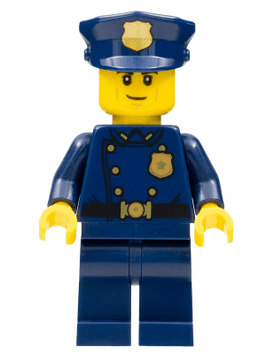 LEGO Police Officer Smirk (1940s Era) (twn405) Town / City Minifigure