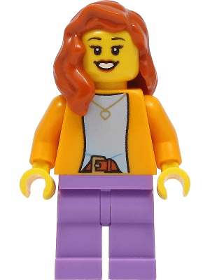 Mom - Bright Light Orange Jacket, Medium Lavender Legs, Dark Orange Hair