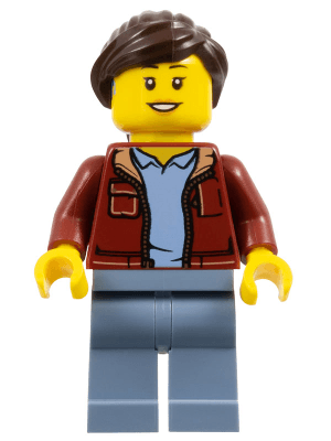 LEGO Woman Dark Brown Hair (twn430) Town / City Minifigure
