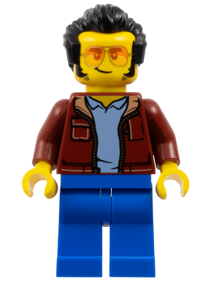 LEGO Man Black Widow's Peak Hair (twn439) Town / City Minifigure