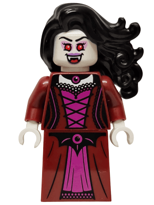 Vampire - Dark Red Dress, Black Hair