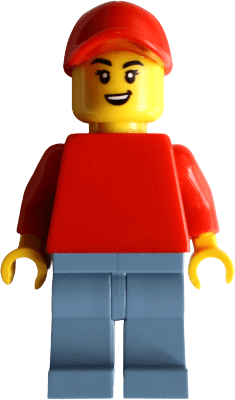LEGO Bike Burger Cart Driver (twn547) Town / City Minifigure