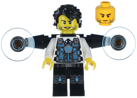 LEGO Agent Jack Fury with Parachute Backpack and Attachments (uagt005) Ultra Agents Minifigure