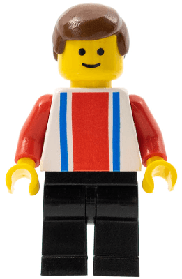 LEGO Vertical Lines Red & Blue (ver003) Town / City Minifigure