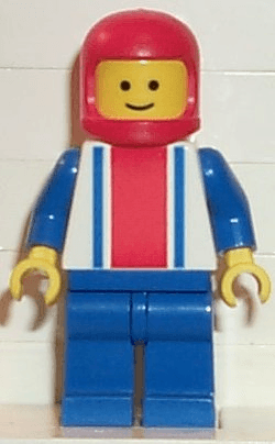 LEGO Vertical Lines Red & Blue (ver004) Town / City Minifigure