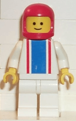 LEGO Vertical Lines Blue & Red (ver005) Town / City Minifigure