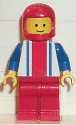 LEGO Vertical Lines Red & Blue (ver013) Town / City Minifigure