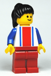 LEGO Vertical Lines Red & Blue (ver018) LEGO Minifigure