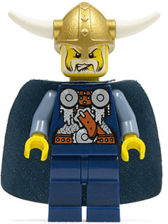 Viking Blue Chess King - Horns Glued to Helmet