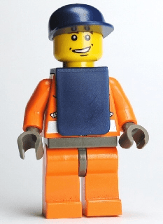 LEGO Coast Guard World City Dark Blue Cap Dark Blue Vest (wc012) minifigure