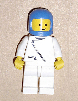 Jacket with Zipper - White, White Legs, Blue Classic Helmet