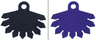 Minifigure Cape Cloth, 9 Triangular Points with Black and Dark Purple Sides