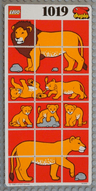 Paper Duplo Mosaic Picture Puzzle Key Card from Set 1019 - Lion (197002)