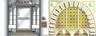 Paper Part for Set 1376 - Cardboard Backdrop with Bank Front Entrance / Large Arched Window Pattern