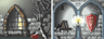 Paper Part for Set 1381 - Cardboard Backdrop with Crypt Exterior / Interior Pattern