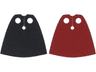 Minifigure Cape Cloth, Standard - Spongy Stretchable Fabric - 3.9cm Height with Black and Dark Red Sides