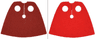 Minifigure Cape Cloth, Very Short - Spongy Stretchable Fabric with Dark Red and Red Sides