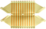 Plastic Part for Set  3117 - Light Yellow Roof with Scalloped Edges with Stripes and Cherries Pattern