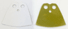 Minifigure Cape Cloth, Short with White and Gold Sides