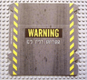 Plastic Ramp Cover with Yellow Danger Stripes and 'WARNING DO NOT ENTER' Pattern