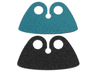 Minifigure Cape Cloth, High Rounded Collar with Dark Azure and Black Sides