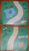 Plastic Part for Sets  3615 and 9131 - Playmat with Path and Pond / Path and Firepit Pattern