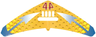 Paper Part for Sets 1435 and 4612 - Plastic Laminated Hang Glider Wing