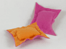 Scala Cloth Pillow Small with Orange and Dark Pink Sides