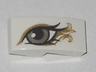 Slope, Curved 2 x 1 x 2/3 with Metallic Light Blue Eye with Gold Highlights Pattern Model Left Side